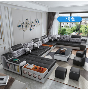 Canapé de salon en forme de U, technique, en éponge de latex, détachable et lavable, pour appartements grands et petits, style moderne et simple, vente directe usine - Product Image 4