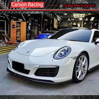 Lèvre avant en fibre de carbone humide 991.2 pour Porsche 911 Carrera S GTS (2016-2018) - Finition polie, installation facile