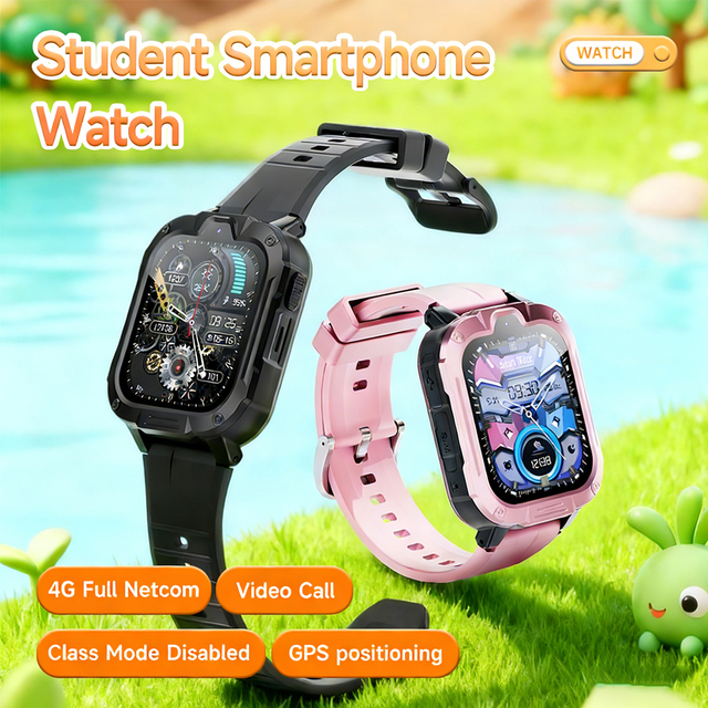 4G Kids Smart Watch 1.83" HD Touch Screen GPS/WiFi/LBS Multi-Mode Tracking Two-Way Video Call 20+ Languages