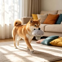 Jouet en peluche pour animaux de compagnie en forme de champignon, doux, résistant aux morsures, jouet interactif pour chien et chat, jouet en peluche en forme de légume