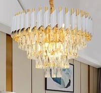 Lustre en cristal de l'Empire français moderne de luxe Lampe de plafond simple pour le salon ou la chambre à coucher Lampes suspendues décoratives