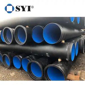 Best Price Black Bitumen Coated 500mm K9 C40 6 Meter Long DI Pipe Factory Ductile Cast Iron Pipes For Water Supply