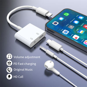 Adaptateur Audio Usb C de haute qualité Type c à prise Audio 3.5mm et adaptateur de charge <span class=keywords><strong>convertisseur</strong></span> de casque pour ordinateur portable Iphone15 Samsung - Product Image 2