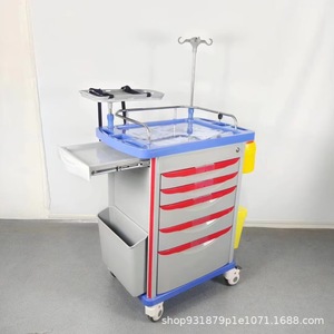Carrito de Tratamiento de Acero Inoxidable con 4 Ruedas con Bloqueo Individual, Vehículo Médico, Mobiliario Hospitalario, Uso Clínico Duradero - Product Image 3