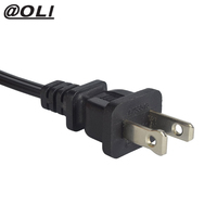 2-poliges flaches Stromkabel UL zum abisolier ten US-Stecker-Netz kabel für Laptop-DVD-Player-Gerät