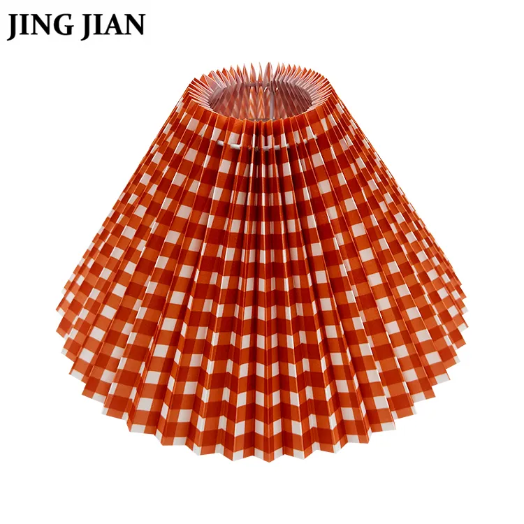 Plaid Lamp Shade New Wholesale Multicolor Fabric Pleated Lamp Shades for Table Lamps Chandelier
