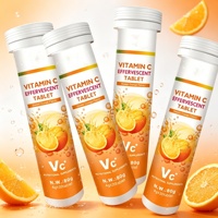 Complément alimentaire immunostimulant OEM, saveur personnalisée, comprimé effervescent de vitamine C 1000 mg, marque privée