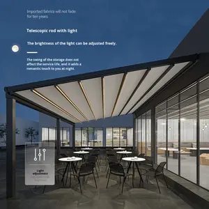 <span class=keywords><strong>Toldo</strong></span> Plegable Manual de Aleación de Aluminio, Retráctil, para Exteriores, Restaurante, Patio, Villa, Parasol, Aislamiento Térmico - Product Image 6