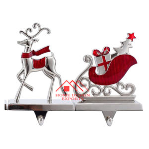 Soporte de calcetín hecho a mano de Metal para decoración Soporte de calcetín de alta calidad Soporte de calcetín de Venta caliente Trineo de Navidad de aluminio - Product Image 4