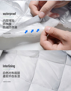<span class=keywords><strong>Housse</strong></span> demi-voiture en coton épaissi de haute qualité OEM disponible couverture de toit de voiture anti-neige et grêle - Product Image 5
