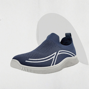 Breathable Knit <b>Slip</b>-<b>On</b> Walking Shoes Lightweight Casual Sneakers Round Toe Elastic Fit for Daily Wear - Product Image 2