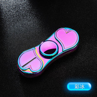 Briquet Fidget Spinner Nouveauté avec Lumières Colorées, Mots Modifiables, Design Créatif Personnalisé, Rechargeable