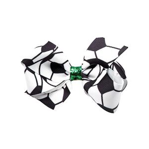 YUSE SG-7 Pince à cheveux imprimée football européen et américain, mignonne, en plastique pailleté, pour le sport, 9,5x8cm, pour filles, usage domestique, pour les fans - Product Image 6