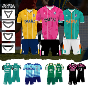 Seragam Sepak Bola Custom Jersey Sepak Bola Berkualitas Tinggi Cetak Sublimasi Klub Seragam Olahraga Dewasa untuk Klub - Product Image 1