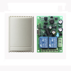Interruptor de control remoto inalámbrico de 2 canales para puerta de garaje, transmisor y receptor de control remoto <span class=keywords><strong>RF</strong></span> para puerta de garaje - Product Image 3