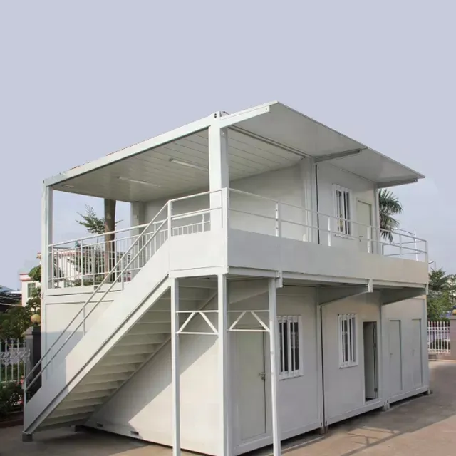 36sqm Shipping Modular Container Loft with Bathroom 2 Bedroom Loft House with Mezzanine in Poland office bualding