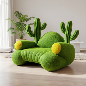 Poltrona a Forma di Cactus in Stile Italiano, Lussuosa e Moderna per Soggiorno, Morbida, Confortevole, Accogliente, Elegante, Arredo Casa, Compatta per Spazi Ridotti - Product Image 2