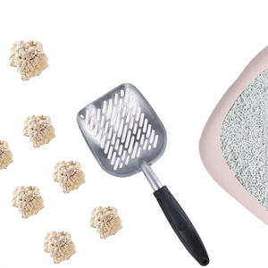 Pala para arena para gatos de acero inoxidable al por mayor, nuevo diseño, portátil, integrado, para limpieza de mascotas - Product Image 6