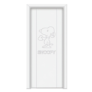 Pegatina Decorativa para Puerta Interior de Madera Maciza con Diseño de Contorno Blanco de Snoopy para Decoración de Habitaciones de Villas - Product Image 3