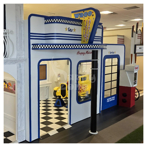 Casa de Juegos de Madera Personalizada para Niños, Gasolinera de Juguete, Centro de Entretenimiento para Niños Pequeños, Parque de Diversiones Infantil - Product Image 3