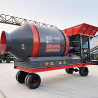Bétonnière mobile diesel de type 750, 26 m³/h, tambour avec moteur, moment de charge élevé, acier Mn pour la construction routière