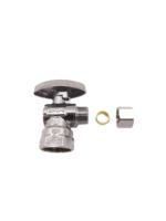 Válvula Angular de Latón 1/2" FIP X 3/8" OD COMP CP, Sin Plomo, Anticorrosión para Sistemas de Tuberías de Agua/Gas (Certificación ISO 9001)