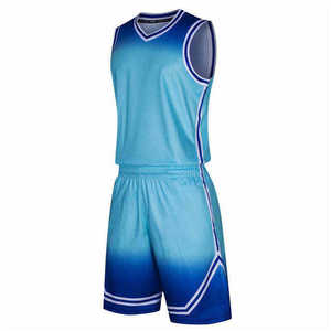 Hot Selling Customized Wembley Sports V-neck Basketball Uniforms Plus Size Polyester - Product Image 6