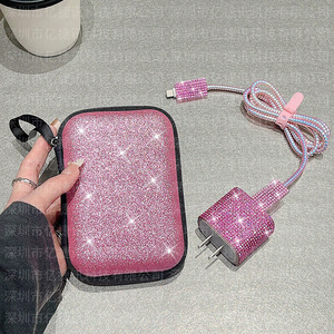 Étui protecteur de <span class=keywords><strong>chargeur</strong></span> de câble de données de diamants de luxe de dessin animé mignon pour <span class=keywords><strong>IPhone</strong></span> 18W-20W housse de Protection de <span class=keywords><strong>chargeur</strong></span> <span class=keywords><strong>rapide</strong></span> - Product Image 4