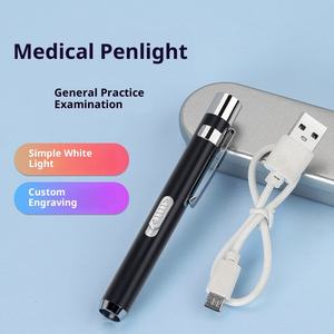 Sorgente luminosa bianca di tipo-C ricaricabile in acciaio inossidabile eco-friendly regali di novità promozionali Mini penna-tipo di serigrafia incisa - Product Image 2