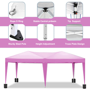 Carpa Plegable Metálica de 10x20 Pies con 6 Paredes Laterales Removibles, Impermeable, UPF 50+, Diseño Moderno y Ecológico, Gazebo para Exteriores - Product Image 4