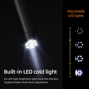 Caméra d'inspection à mise au point fixe 1080P, objectif unique, <span class=keywords><strong>reflex</strong></span>, 8 mm, écran 4,3 pouces, caméra endoscopique portable - Product Image 2