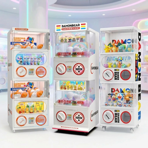 <span class=keywords><strong>Machine</strong></span> à capsules de jouets d'arcade automatique à jetons, en métal, 3 niveaux, 6 compartiments, type Gashapon - Product Image 4