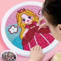 Kit Lukisan Berlian Putri untuk Anak-Anak - Seni Kerajinan DIY 5D dengan Rhinestone Berkilau, Hadiah Menyenangkan & Mudah untuk Anak Perempuan