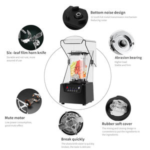 Çok fonksiyonlu ticari buz kırıcı elektrikli mikser taze meyve yüksek hız su karıştırıcı - Product Image 5
