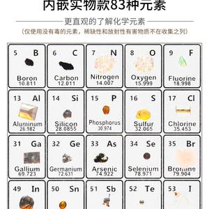 Adorno de la tabla periódica con 83 muestras de elementos reales, regalo educativo científico para el aprendizaje de química y coleccionables de bricolaje - Product Image 4