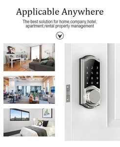 Poignées automatiques antivol de haute sécurité verrouillent les serrures de porte intérieures serrures de porte intelligentes - Product Image 6