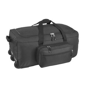 Bolsa deportiva y de viaje táctica con ruedas de gran capacidad, que combina funciones de gimnasio y viaje, con compartimentos de almacenamiento con cremallera. - Product Image 1