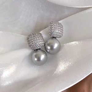 Nouvelles Boucles <span class=keywords><strong>d</strong></span>'Oreilles Élégantes Carrées en Imitation Perle Champagne, Simples et Personnalisées pour Femmes et Filles - Product Image 4