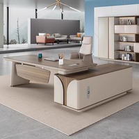 Bureau de direction, bureau de travail, ensemble bureau et chaise de direction moderne et simple, mobilier de bureau haut de gamme