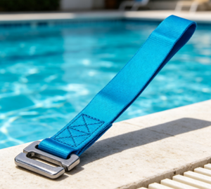 Crochet en E avec sangle - Acier inoxydable et polyester - Accessoires de sécurité <span class=keywords><strong>pour</strong></span> <span class=keywords><strong>piscine</strong></span> - Product Image 3