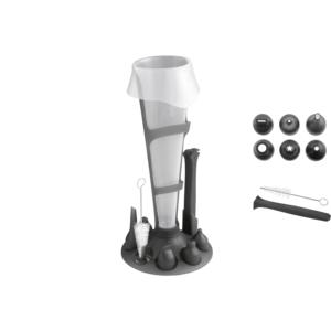 <b>Piping</b> <b>Bag</b> Set With Holder 500 Ml And 1000 Ml <b>Bags</b> 6 Nozzles Sealing Clip Cake Decorating Tools - Product Image 1