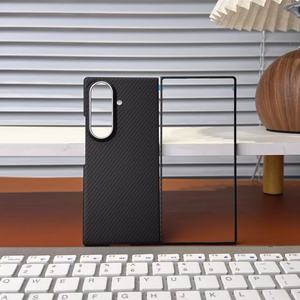 เคสโทรศัพท์เนื้อเคฟลาร์สำหรับซัมซุง กาแลคซี่ ซี โฟลด์ 8,กรอบกล้องยกสูงทำจากโลหะอะลูมิเนียม ฝาครอบป้องกันกันลื่นบางเฉียบ - Product Image 1