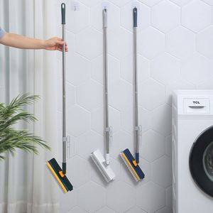 Brosse de nettoyage multifonctionnelle à long manche pour toilettes, nouvelle brosse pour coins et interstices, pour le nettoyage des carreaux de salle de bain, grattoir de sol en plastique - Product Image 5