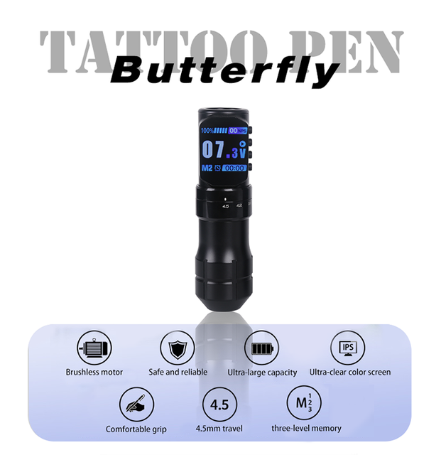 Adjustable Stroke Lengths Blackbird Tattoo Machine Pen Permanent Makeup & Machine With Battery 2000mAh for Tattoo Supply