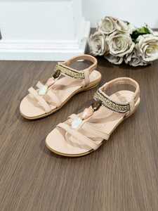 Sandales plates à lanières élastiques pour femmes, collection Printemps-Été 2026, légères, semelle souple, confortables, tendance, polyvalentes pour le quotidien - Product Image 5
