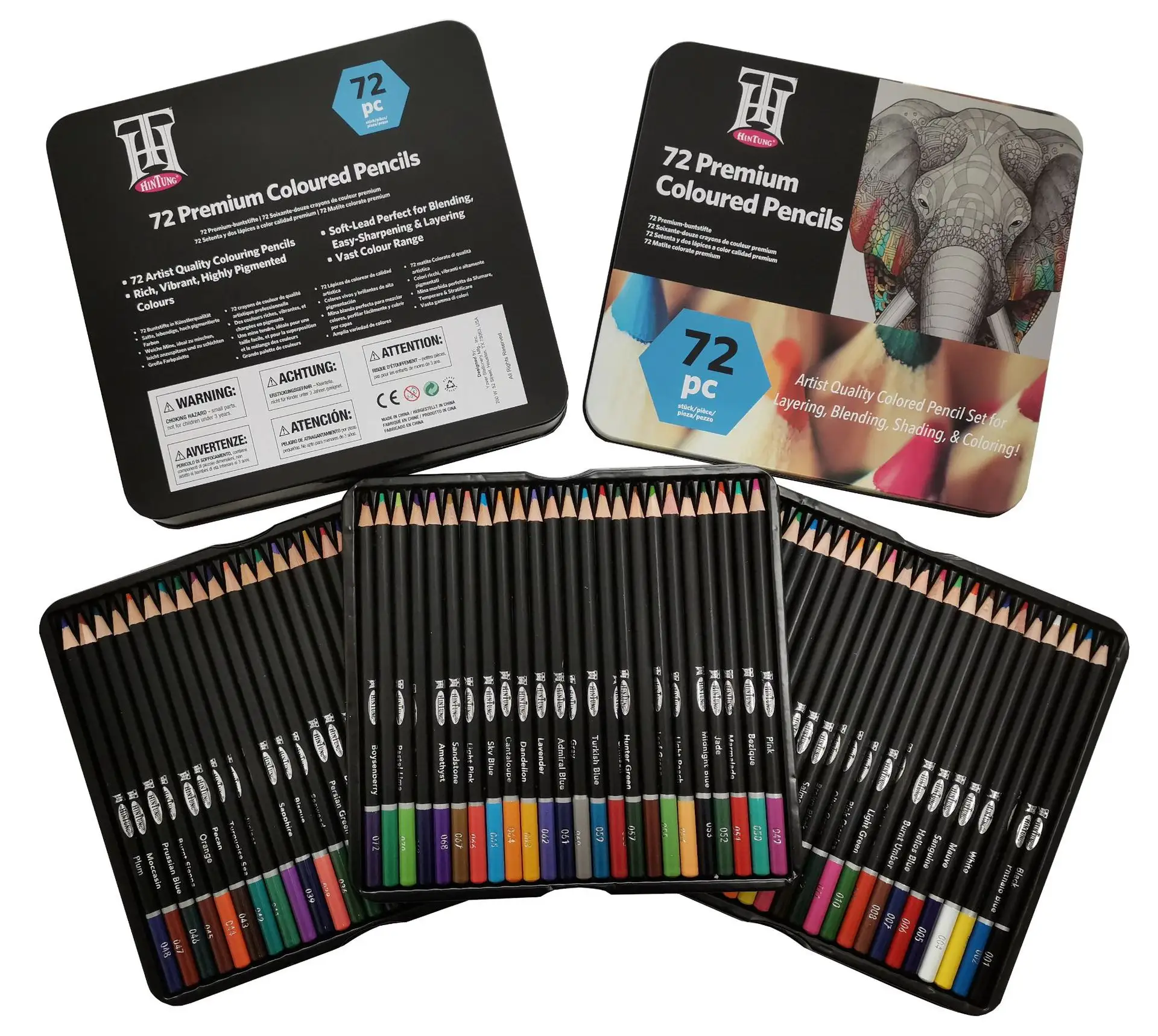 colored Pencil 72 Color Pencils Set with box 72 Colors Rainbow Wooden Color Pencil
