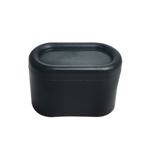 Fundas de tubo ovaladas negras, cubrepatas de plástico para silla de escritorio escolar, accesorios, diseño minimalista duradero - Product Image 4