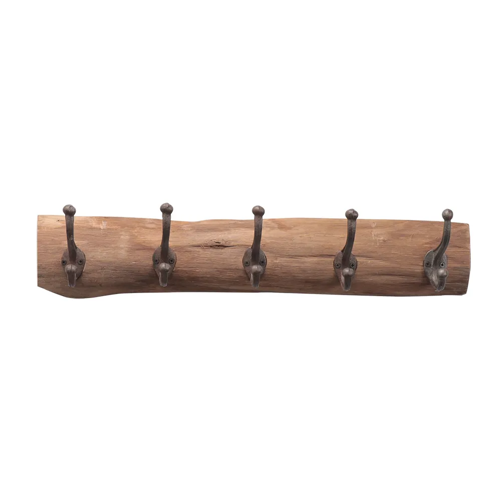 Hochwertiges platzsparendes wandmontiertes klassisches Holz rustikales Schlüssellangehäuse-Hook-Rack