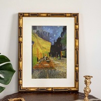 Cadre photo doré 50x70 Affichage de peinture sur toile de luxe pour décoration murale de salon