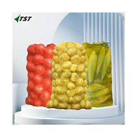 MOHREN in NETZSACKE Sacos De Verde Paprika Mesh Bag Tubular Mesh Bag mit individuellem Kordel zug zum Verpacken von Gemüse und Obst